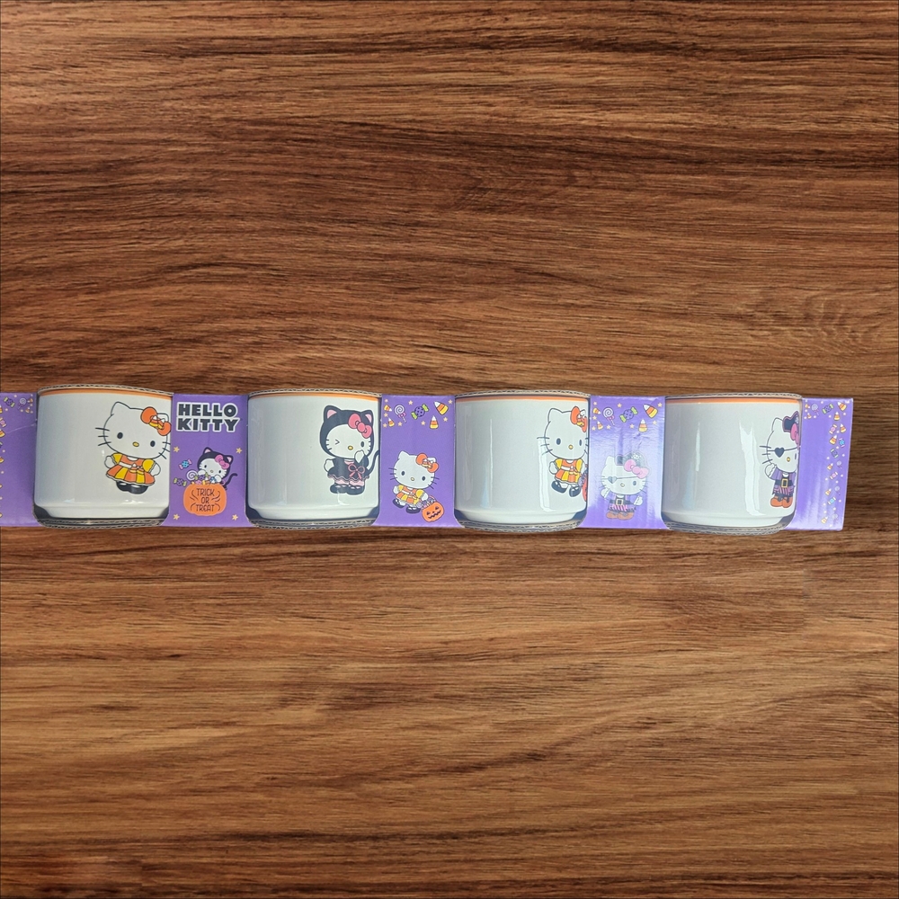 Hello Kitty Glass Set with Pink and Purple Accents